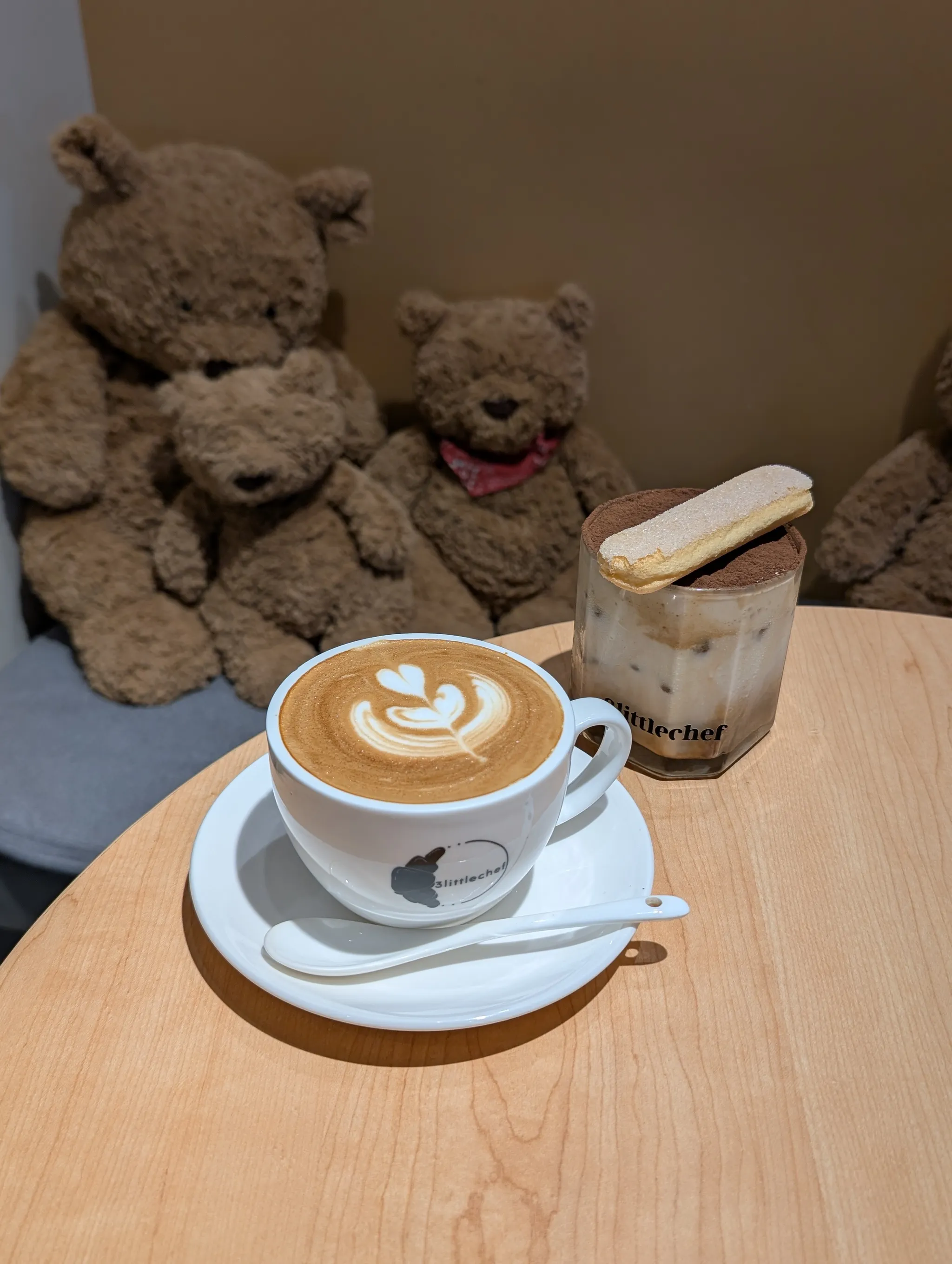 White Coffee and Iced Tiramisu Latte drinks from 3littlechef at Trove Hotel, Johor Bahru, Malaysia