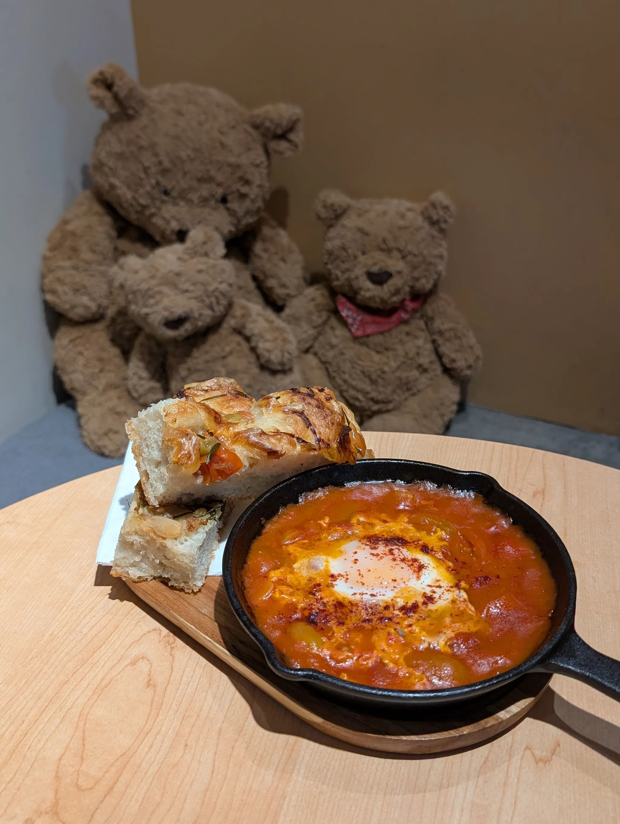 Shakshuka with Focaccia Bread from 3littlechef at Trove Hotel, Johor Bahru, Malaysia