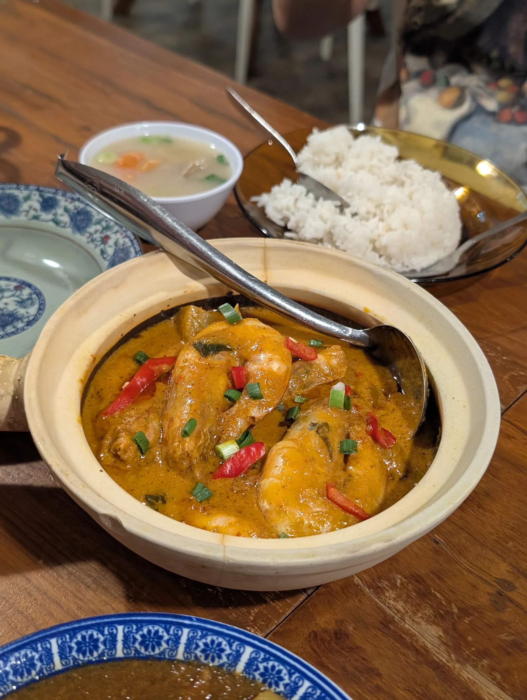 Big Baba Udang Lemak Prawns, Nyonya-styled pineapple prawn curry in coconut milk