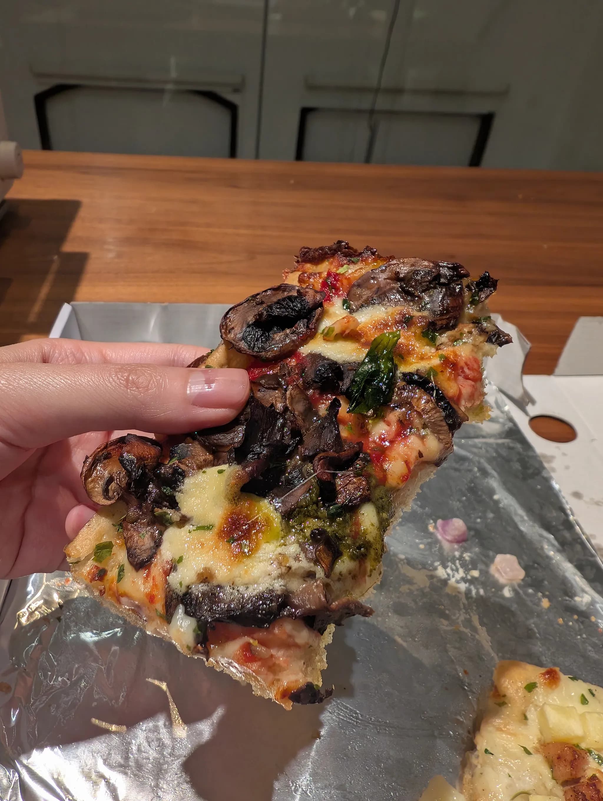 Mushroom Pesto pizza from Goldenroy Sourdough Pizza, Singapore