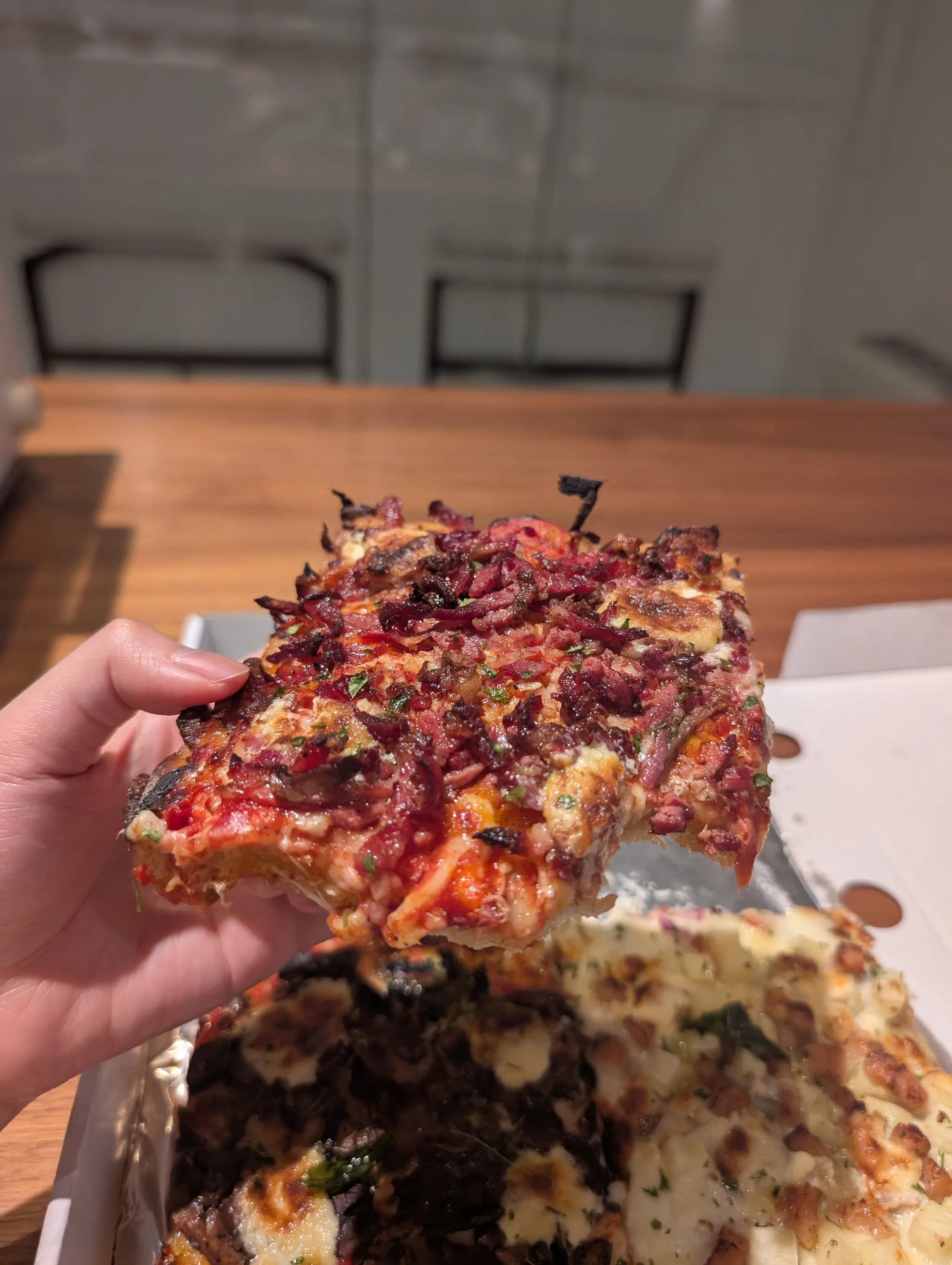 Roast Beef & Garlic pizza from Goldenroy Sourdough Pizza, Singapore