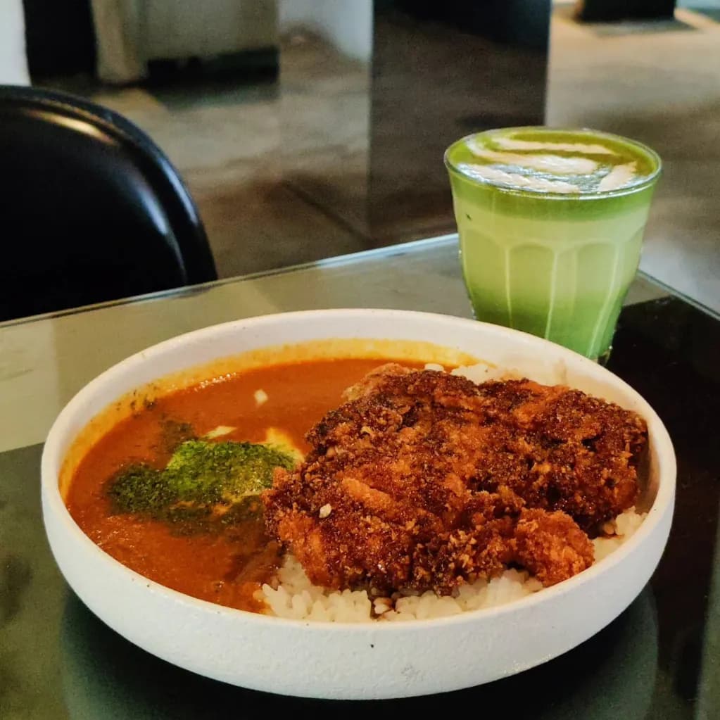 Chicken Katsu Curry and Matcha Latte from Keijometo, Johor Bahru, Malaysia
