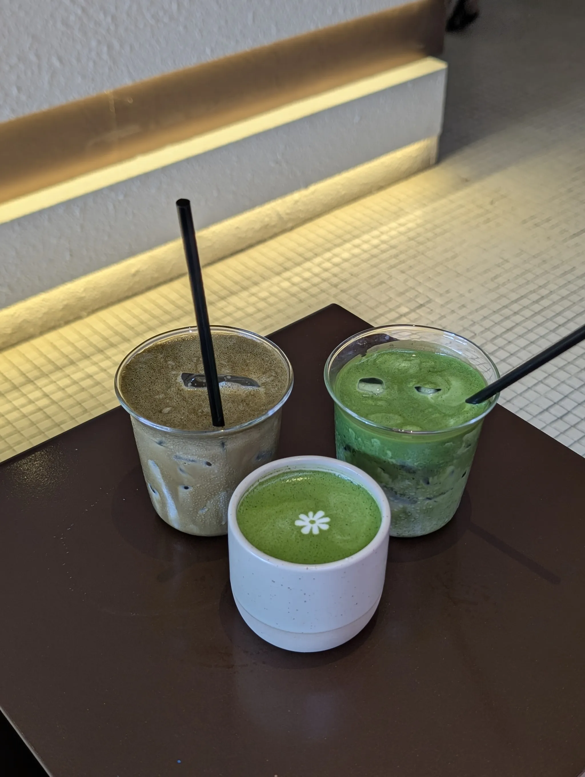 Niko Neko Ajisai Matcha Latte, Hojicha Latte from Keke Cafe in Ipoh