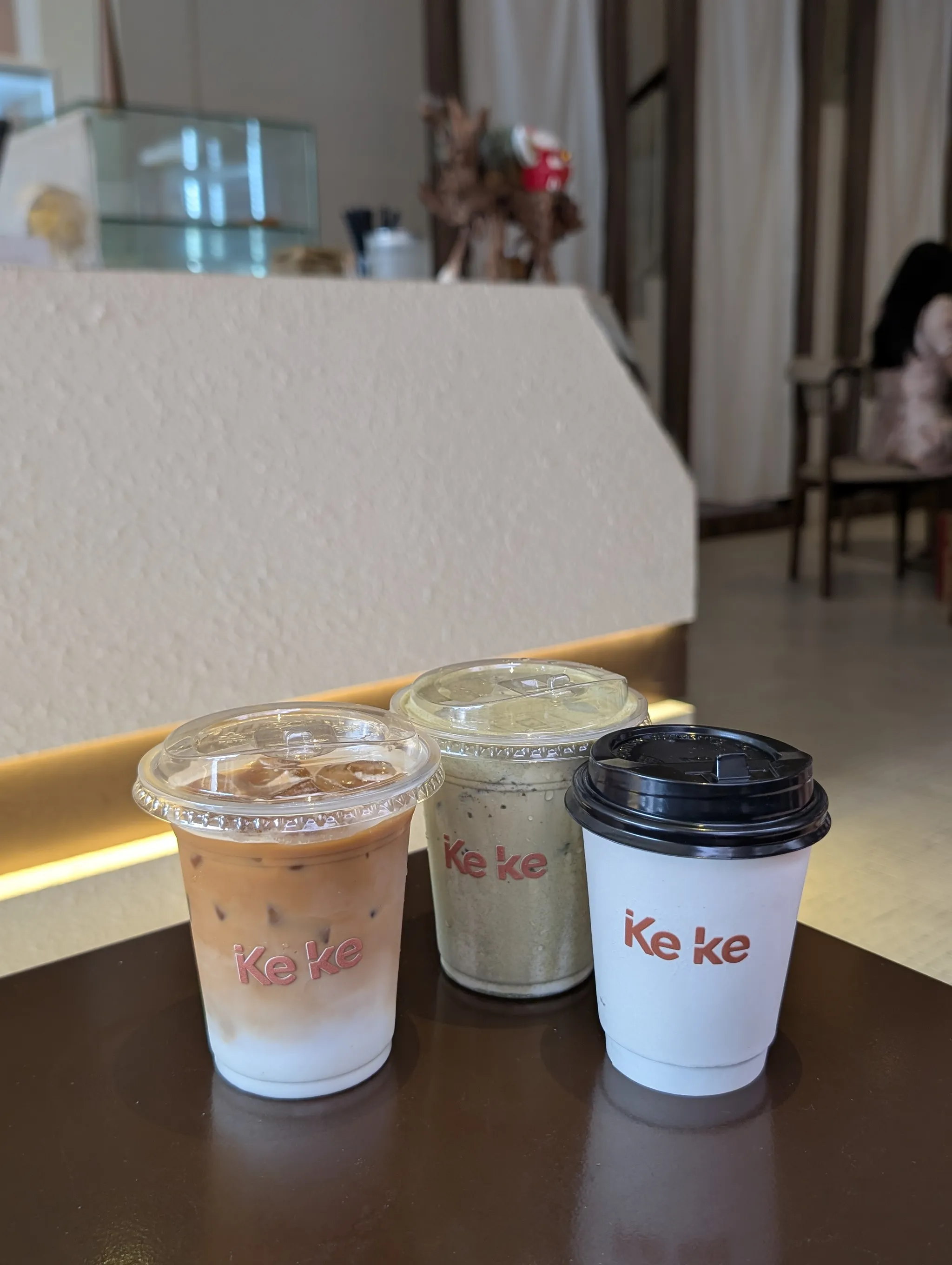 White Coffee and Tie Guan Yin Latte from Keke Cafe in Ipoh