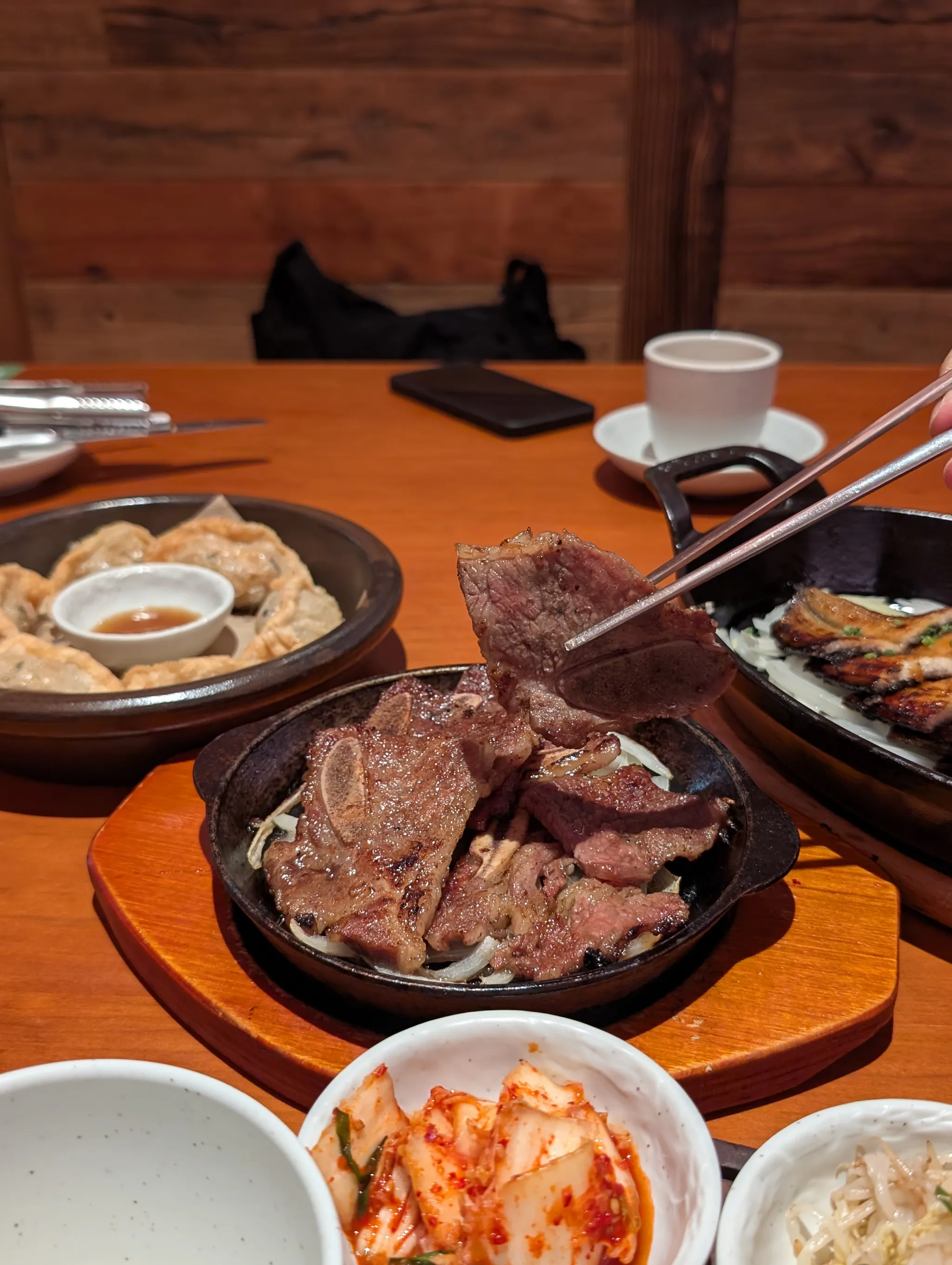 Close-up shot of Special Sauce Charcoal Grilled LA Beef Short Ribs from Kong Madam, Guoco Midtown II, Singapore
