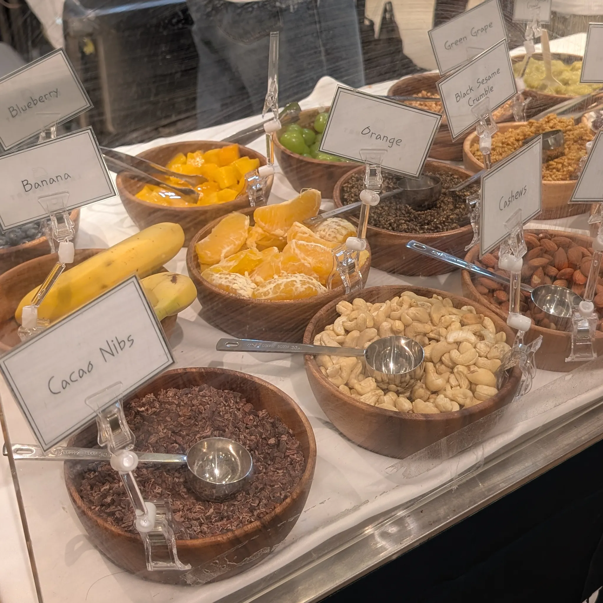 Various toppings available at the Lazy Yogurt pop-up