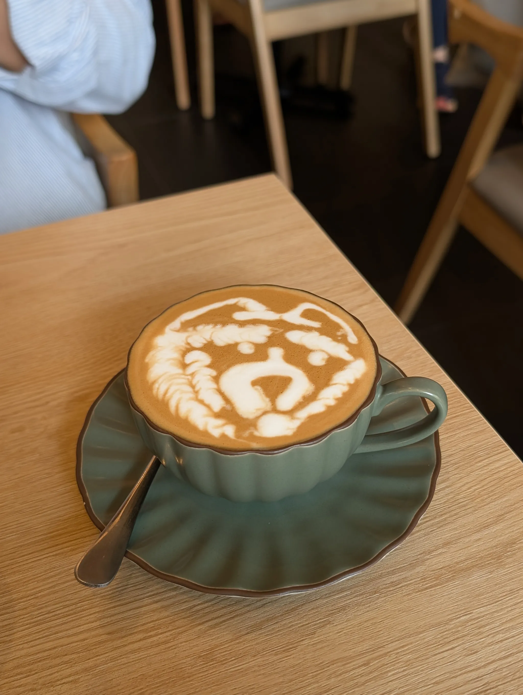 Hot latte from Otter and Pebbles, Singapore