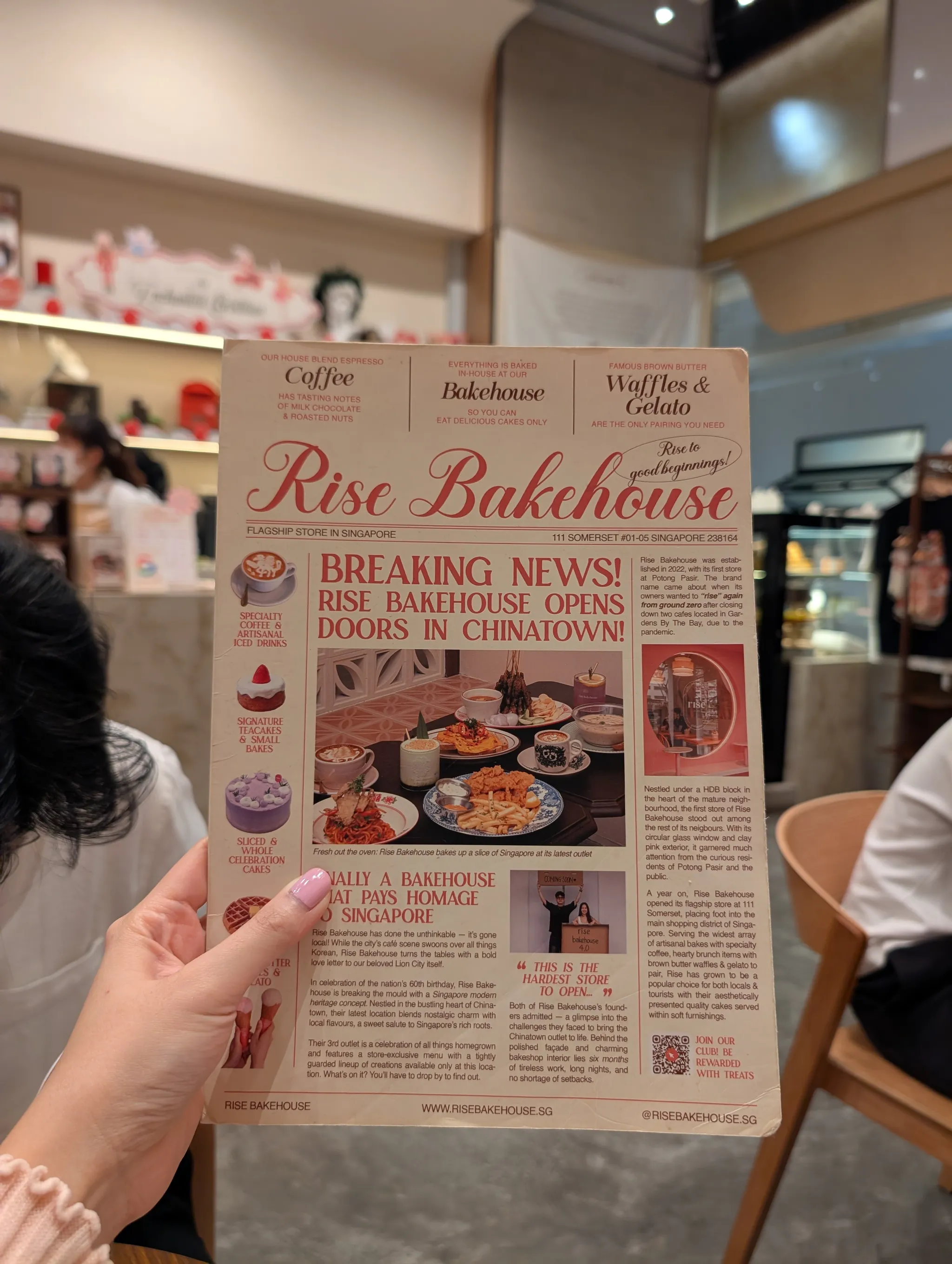 Menu from Rise Bakehouse TripleOne Somerset, Singapore
