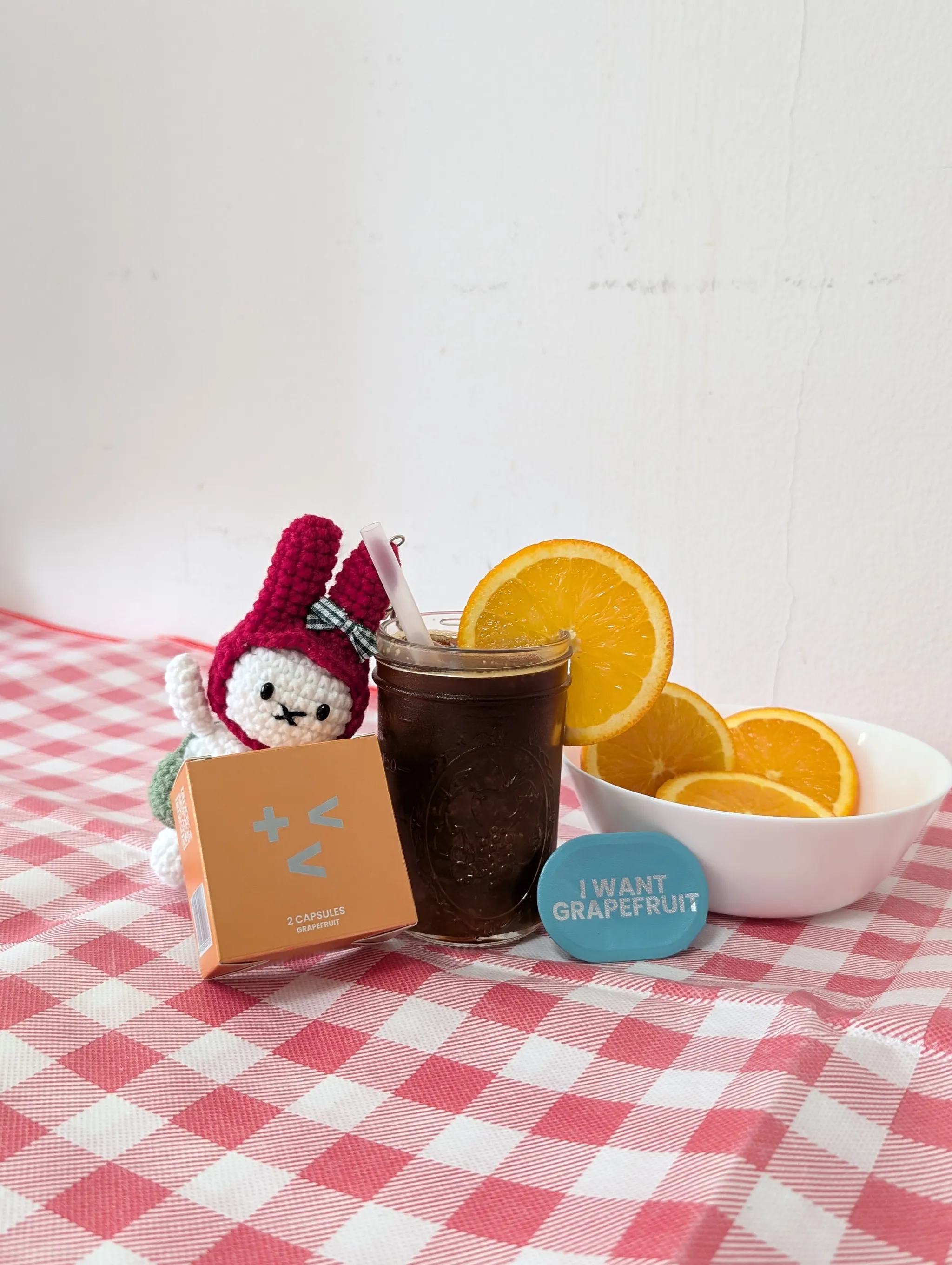 Iced Orange Americano made with TAG Espresso Fantasy Grapefruit