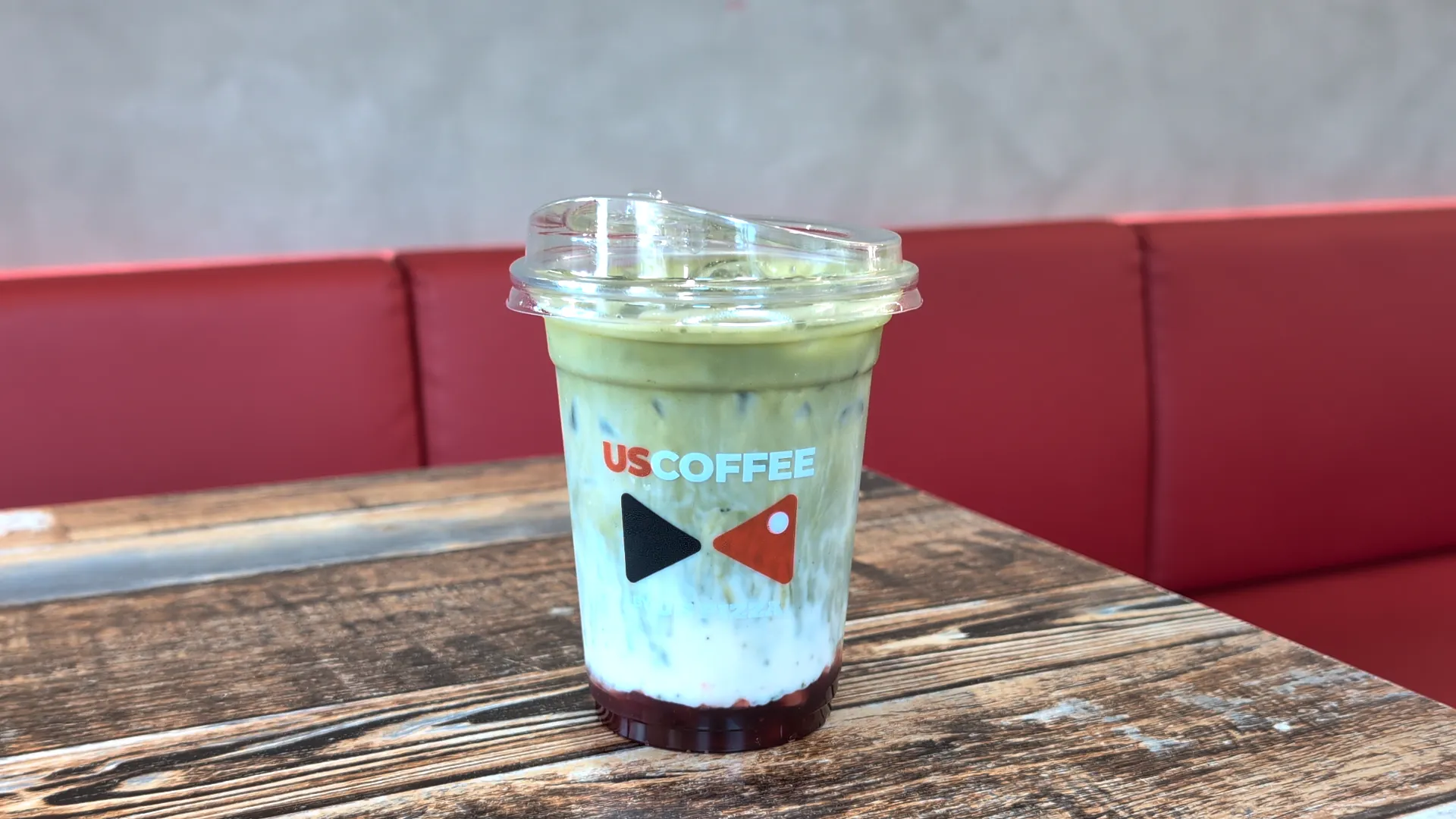 Strawberry Matcha Latte from US Pizza in Singapore