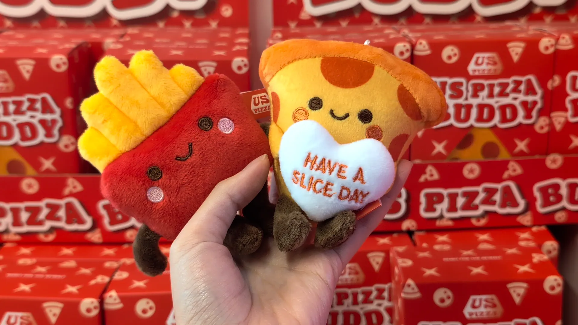Fries and Pizza Plushies from US Pizza, Singapore