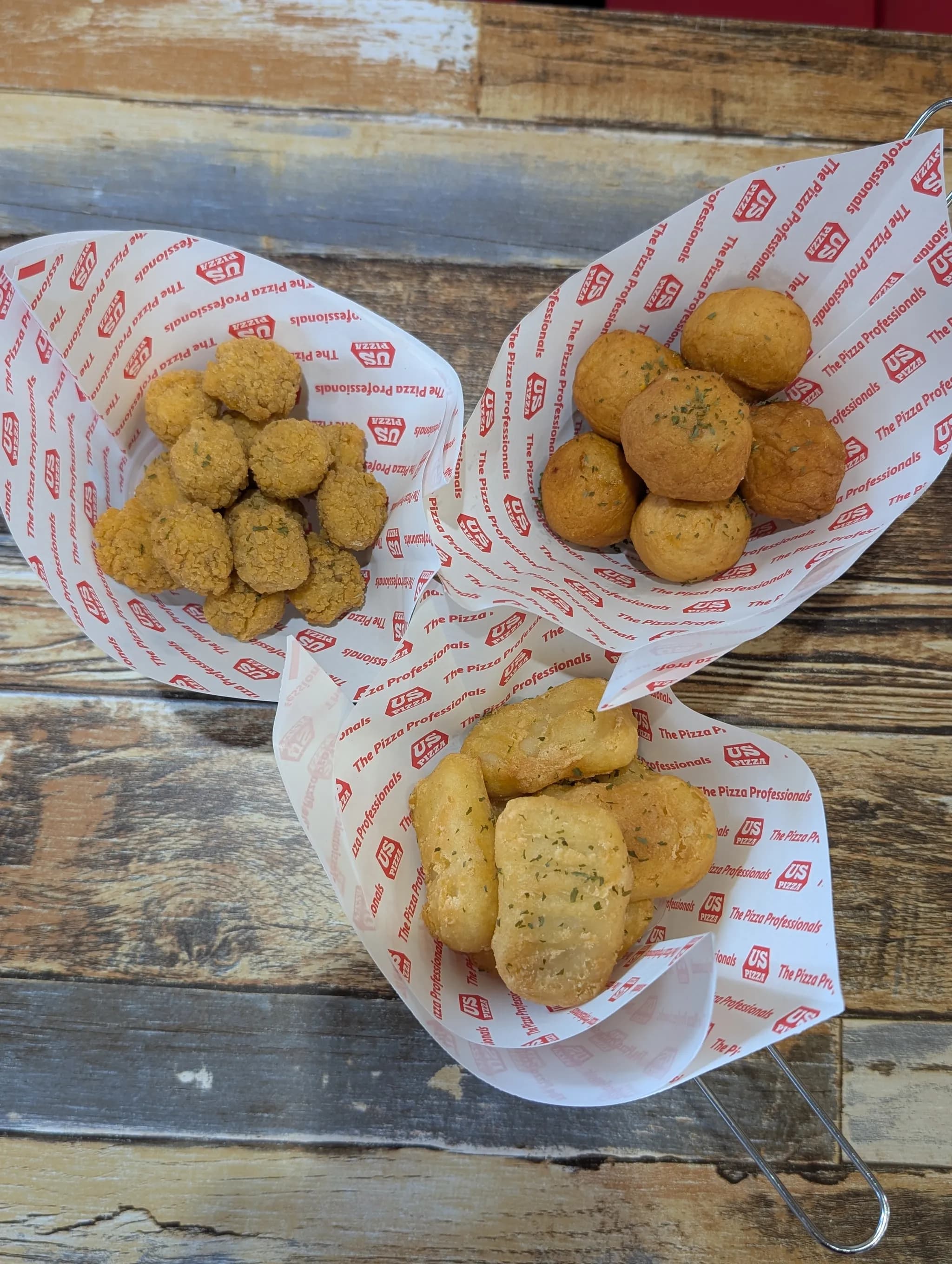 New Bursting Chicken Cheezy Meatball, Crispy Chicken Nugget, and Crunchy Popcorn Chicken Sides from US Pizza in Singapore