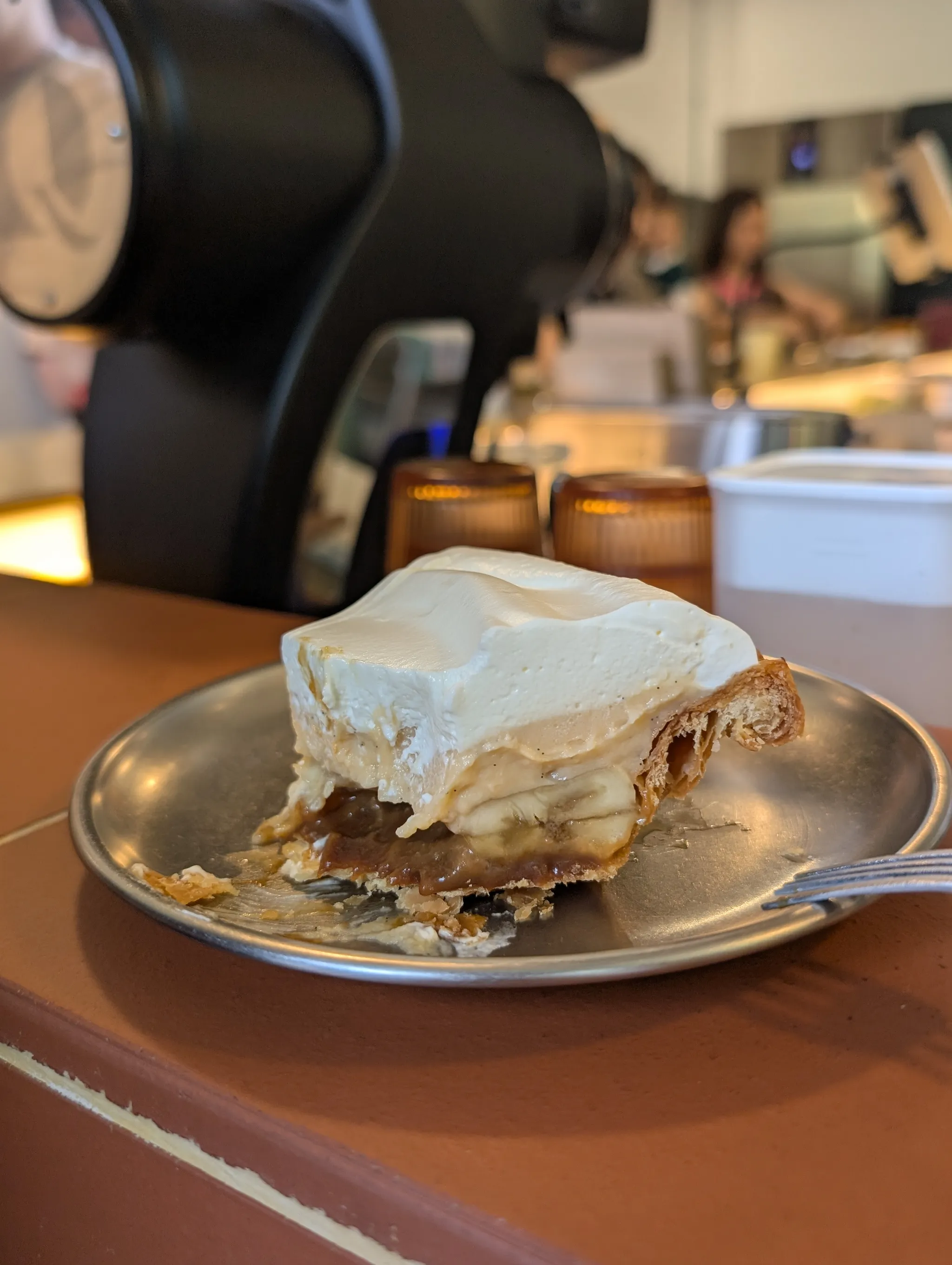 Close-up shot of Banana Cream Pie from Wheathead Singapore