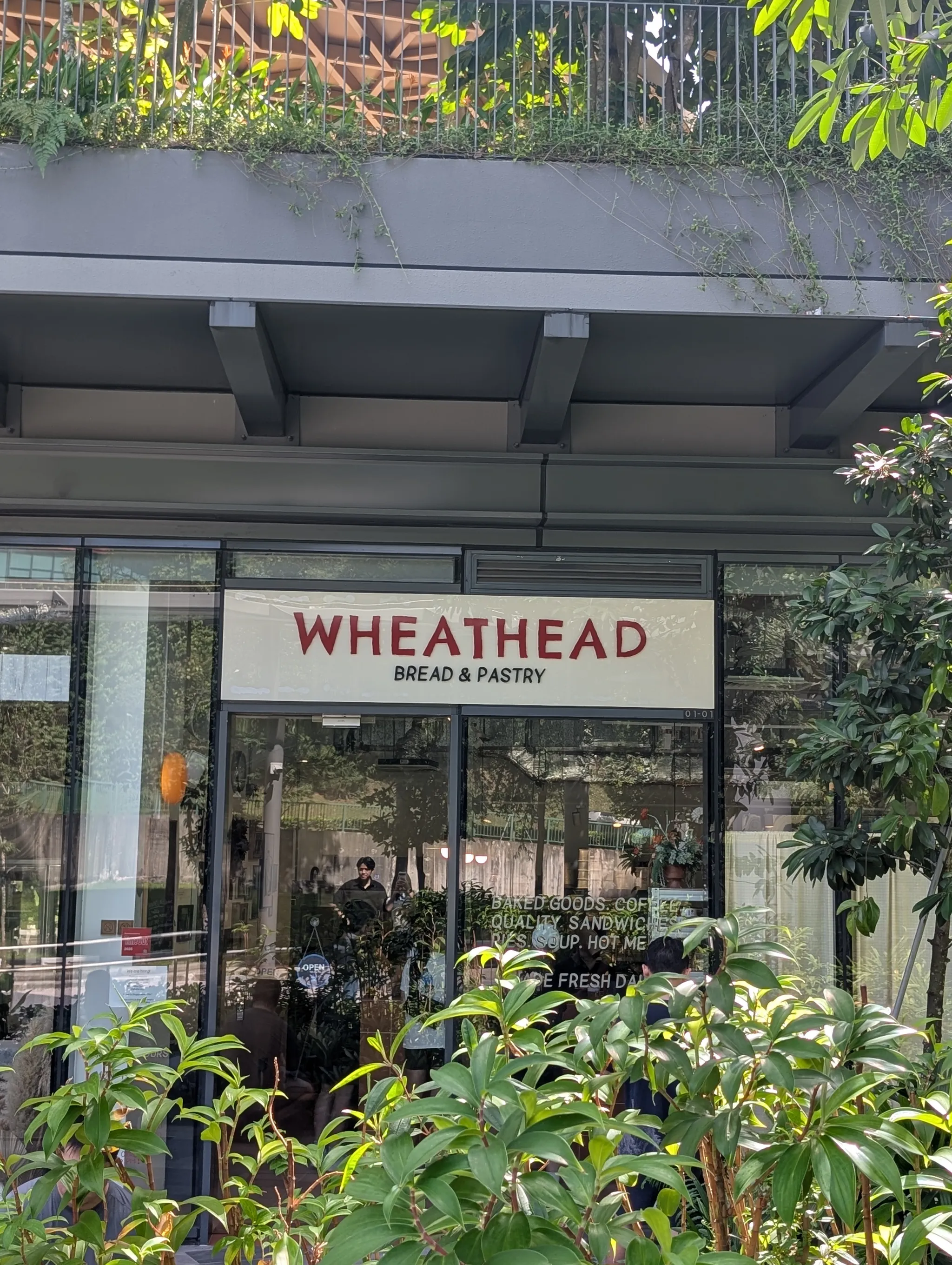 Exterior of Wheathead bakery at One-North, Singapore